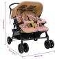 Preview: Zwillingskinderwagen Taupe Stahl