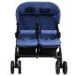 Preview: Zwillingskinderwagen Marineblau Stahl