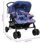 Preview: Zwillingskinderwagen Marineblau Stahl