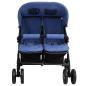 Preview: Zwillingskinderwagen Marineblau Stahl