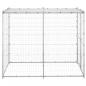 Preview: Outdoor-Hundezwinger mit Dach Verzinkter Stahl 110x220x180 cm