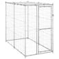 Preview: Outdoor-Hundezwinger mit Dach Verzinkter Stahl 110x220x180 cm