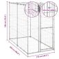 Preview: Outdoor-Hundezwinger mit Dach Verzinkter Stahl 110x220x180 cm