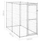 Preview: Outdoor-Hundezwinger Verzinkter Stahl 110x220x180 cm