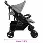 Preview: Zwillingskinderwagen Hellgrau Stahl