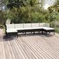 Preview: ARDEBO.de - 7-tlg. Garten-Lounge-Set mit Auflagen Poly Rattan Schwarz