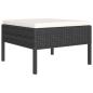 Preview: 7-tlg. Garten-Lounge-Set mit Auflagen Poly Rattan Schwarz