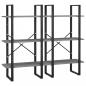 Preview: Lagerregal Grau 60x30x210 cm Massivholz Kiefer
