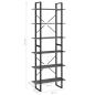 Preview: ARDEBO.de - Standregal Hoch Grau 80x30x210 cm Massivholz Kiefer