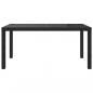 Preview: Gartentisch 150x90x75 cm Gehärtetes Glas Poly Rattan Schwarz