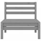 Preview: 9-tlg. Garten-Lounge-Set Grau Kiefer Massivholz