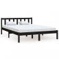 Preview: Massivholzbett Schwarz Kiefer 140x190 cm