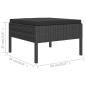 Preview: 6-tlg. Garten-Lounge-Set mit Auflagen Poly Rattan Schwarz