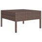 Preview: 8-tlg. Garten-Lounge-Set mit Auflagen Poly Rattan Braun