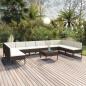 Preview: ARDEBO.de - 11-tlg. Garten-Lounge-Set mit Auflagen Poly Rattan Braun