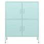Preview: Lagerschrank Minzgrün 80x35x101,5 cm Stahl    