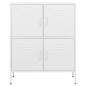 Preview: Lagerschrank Weiß 80x35x101,5 cm Stahl    
