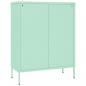 Preview: Schubladenschrank Minzgrün 80x35x101,5 cm Stahl    