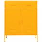 Preview: Lagerschrank Senfgelb 80x35x101,5 cm Stahl    