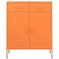 Preview: Lagerschrank Orange 80x35x101,5 cm Stahl    