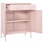 Preview: Lagerschrank Rosa 80x35x101,5 cm Stahl    