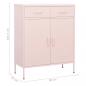 Preview: Lagerschrank Rosa 80x35x101,5 cm Stahl    