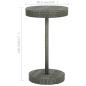 Preview: 3-tlg. Gartenbar-Set mit Kissen Poly Rattan Grau