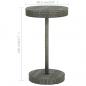 Preview: 3-tlg. Gartenbar-Set mit Kissen Poly Rattan Grau