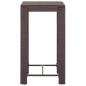 Preview: 5-tlg. Gartenbar-Set mit Kissen Poly Rattan Braun