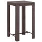Preview: 5-tlg. Gartenbar-Set mit Kissen Poly Rattan Braun