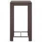 Preview: 5-tlg. Gartenbar-Set mit Kissen Poly Rattan Braun