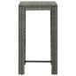 Preview: 5-tlg. Gartenbar-Set mit Kissen Poly Rattan Grau