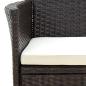 Preview: Gartenstühle mit Sitzpolster 2 Stk. Poly Rattan Braun