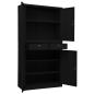 Preview: B?roschrank Schwarz 90x40x180 cm Stahl