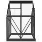 Preview: Glas Gewächshaus Anthrazit 155x103x191 cm Aluminium