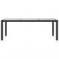 Preview: Gartentisch Braun 190x90x75 cm Gehärtetes Glas und Poly Rattan
