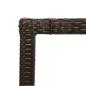 Preview: Gartentisch Braun 190x90x75 cm Gehärtetes Glas und Poly Rattan