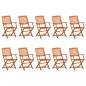 Preview: 11-tlg. Garten-Essgruppe 220x90x75 cm Massivholz Akazie