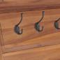 Preview: ARDEBO.de - Wandgarderobe 80x16,5x35 cm Massivholz Teakholz