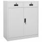 Preview: ARDEBO.de - Büroschrank Hellgrau 90x40x102 cm Stahl