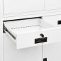 Preview: ARDEBO.de - Büroschrank Weiß 90x40x180 cm Stahl