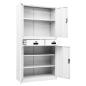 Preview: Büroschrank Weiß 90x40x180 cm Stahl