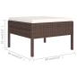 Preview: ARDEBO.de - 9-tlg. Garten-Lounge-Set mit Auflagen Poly Rattan Braun
