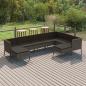 Preview: ARDEBO.de - 9-tlg. Garten-Lounge-Set mit Auflagen Poly Rattan Grau