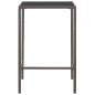 Preview: 3-tlg. Gartenbar-Set mit Kissen Poly Rattan Braun
