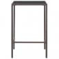 Preview: 3-tlg. Gartenbar-Set mit Kissen Poly Rattan Braun