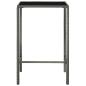 Preview: 3-tlg. Gartenbar-Set mit Kissen Poly Rattan Grau