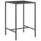 Preview: 5-tlg. Gartenbar-Set mit Kissen Poly Rattan Braun