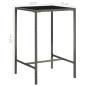 Preview: 5-tlg. Gartenbar-Set mit Kissen Poly Rattan Grau