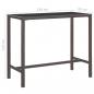 Preview: 7-tlg. Gartenbar-Set mit Kissen Poly Rattan Braun